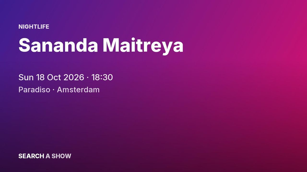 Poster: Sananda Maitreya, Amsterdam