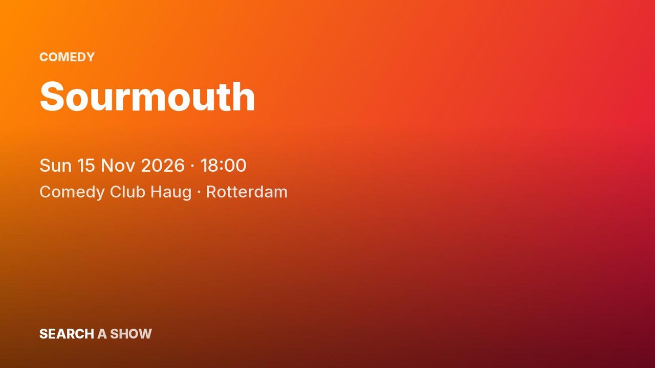 Poster: Sourmouth with Diederik Zuurmond, Rotterdam