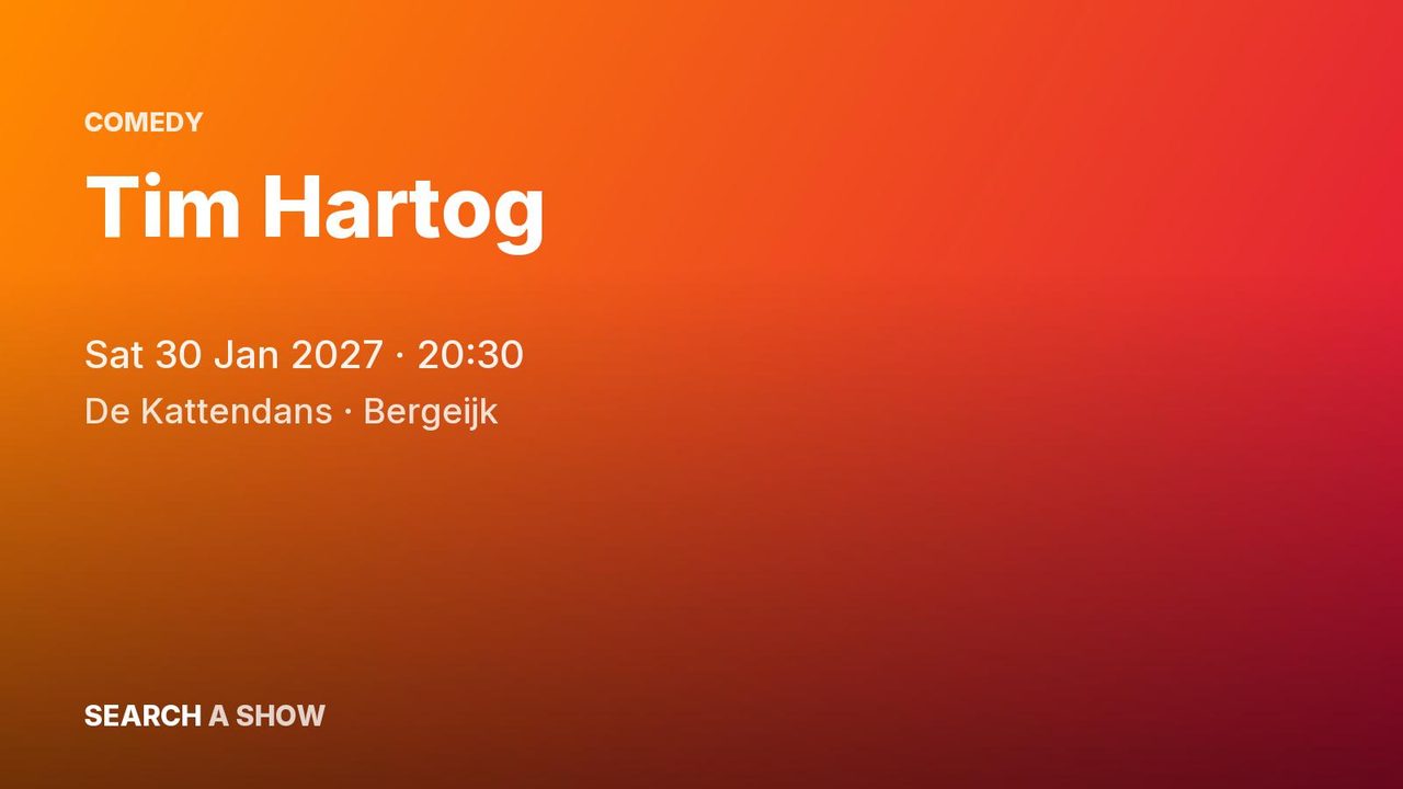 Poster: Tim Hartog, Bergeijk