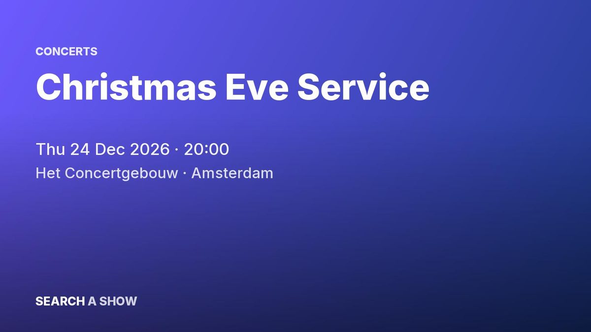 Poster: Christmas Eve Service with Bavocale Haarlem +6, Amsterdam