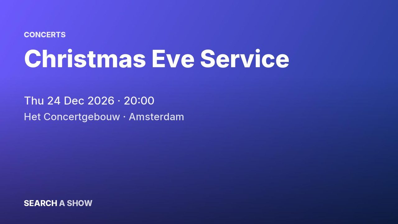 Poster: Christmas Eve Service with Bavocale Haarlem +6, Amsterdam