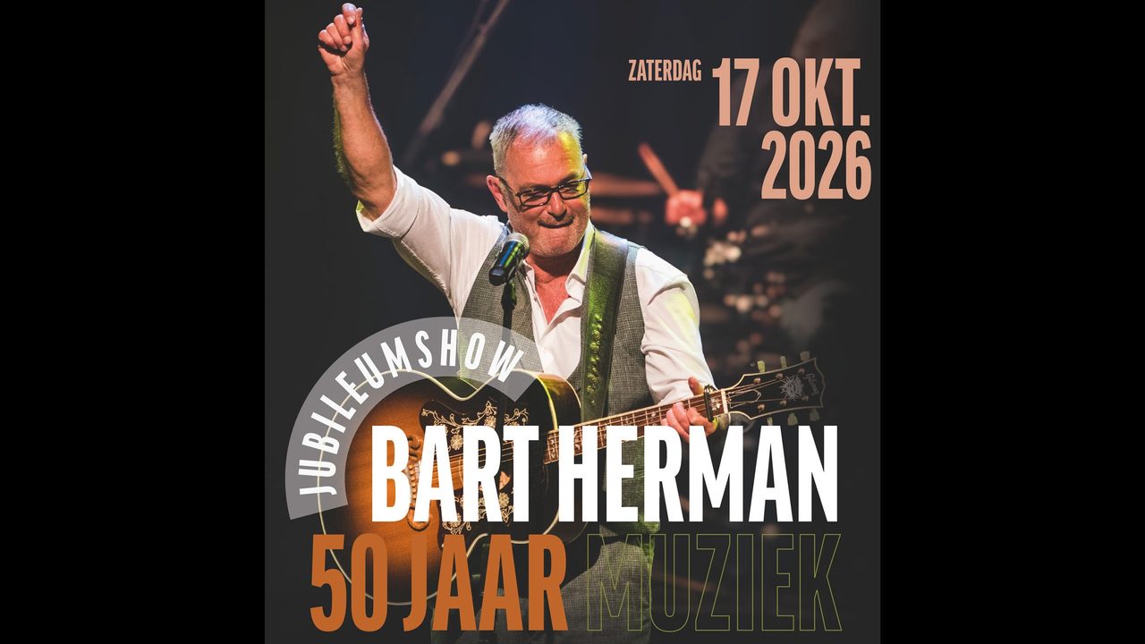 Poster: Bart Herman | 50 jaar muziek, Antwerp