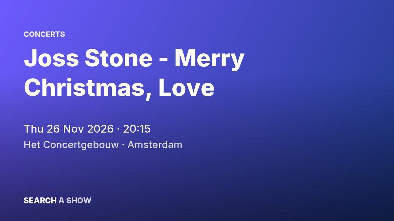 Poster: Joss Stone - Merry Christmas, Love, Amsterdam