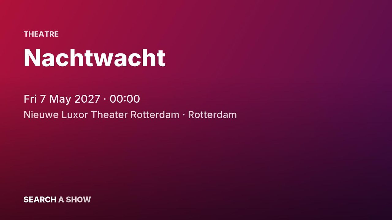 Poster: Nachtwacht, Rotterdam