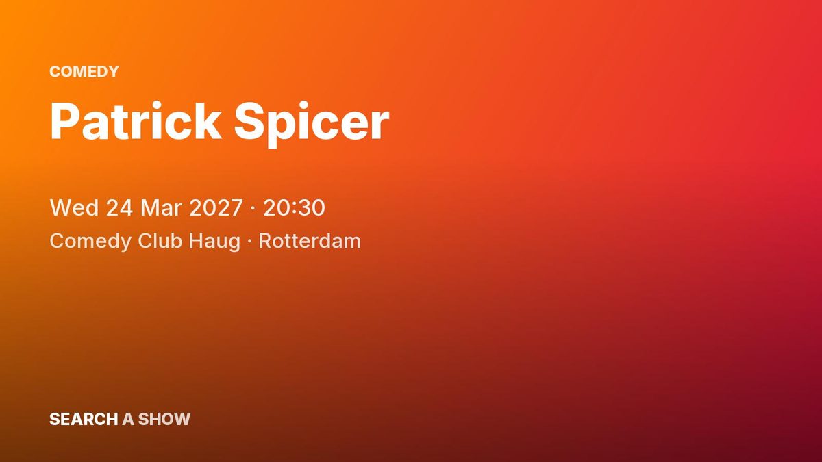 Poster: Patrick Spicer, Rotterdam