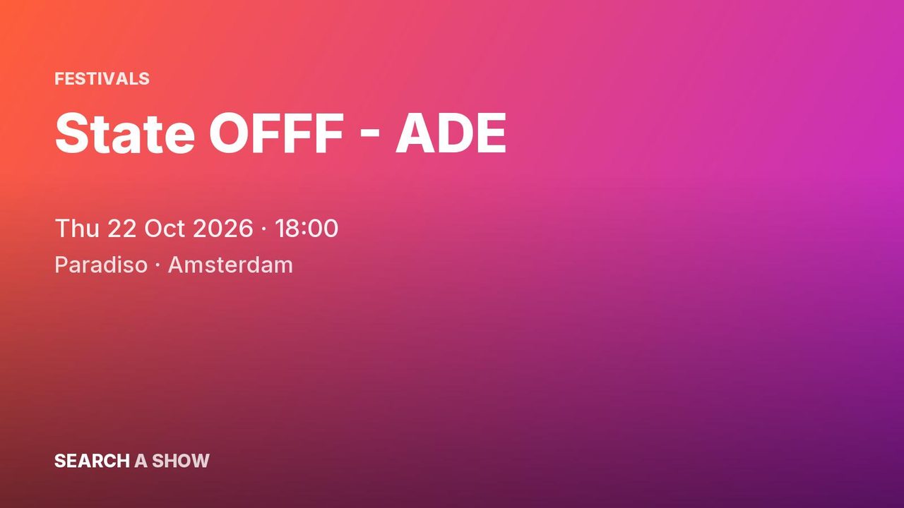 Poster: State OFFF - ADE, Amsterdam
