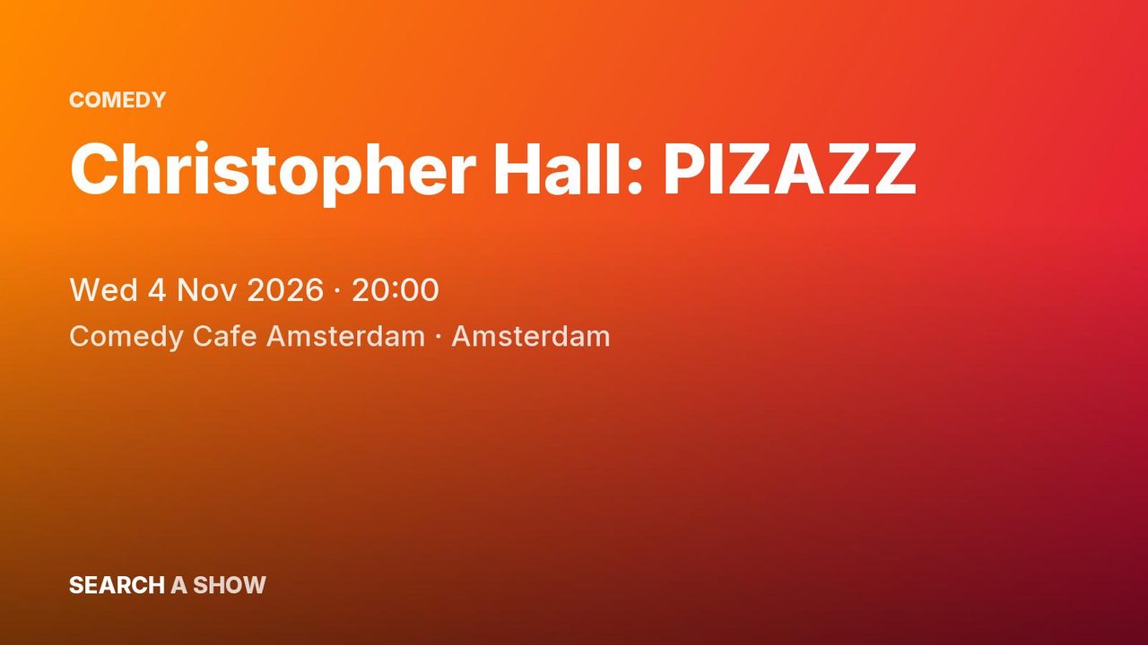 Poster: Christopher Hall: PIZAZZ, Amsterdam
