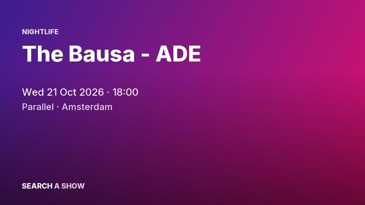 Poster: The Bausa - ADE, Amsterdam