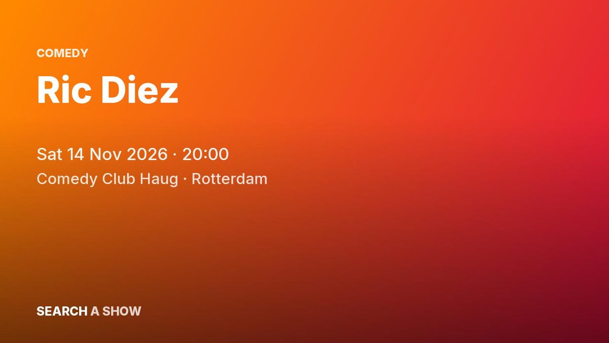 Poster: Ric Diez, Rotterdam