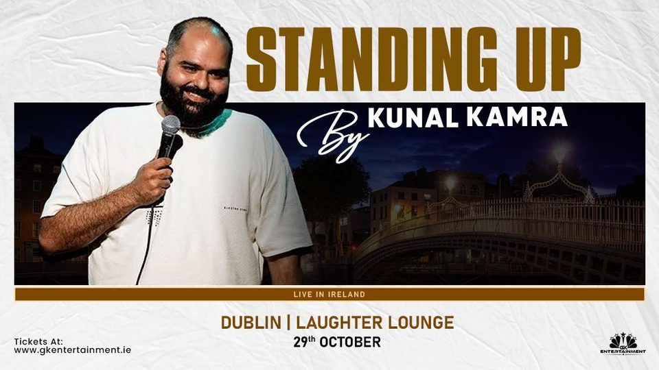 Poster: Kunal Kamra – Standing Up Live in Dublin