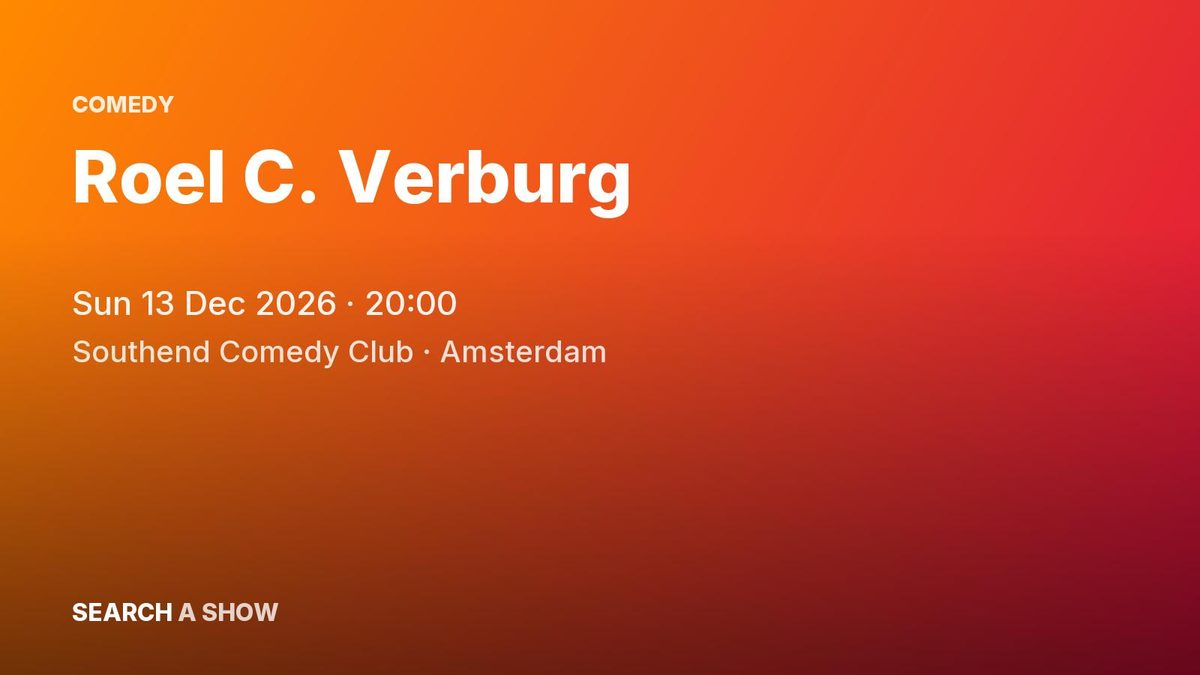 Poster: Roel C. Verburg, Amsterdam