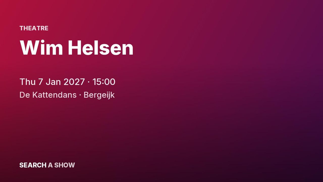 Poster: Wim Helsen, Bergeijk