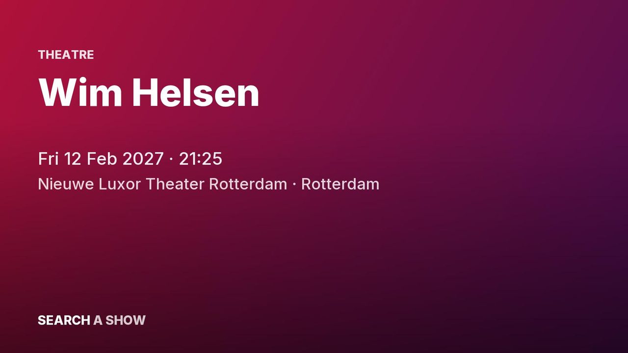 Poster: Wim Helsen, Rotterdam