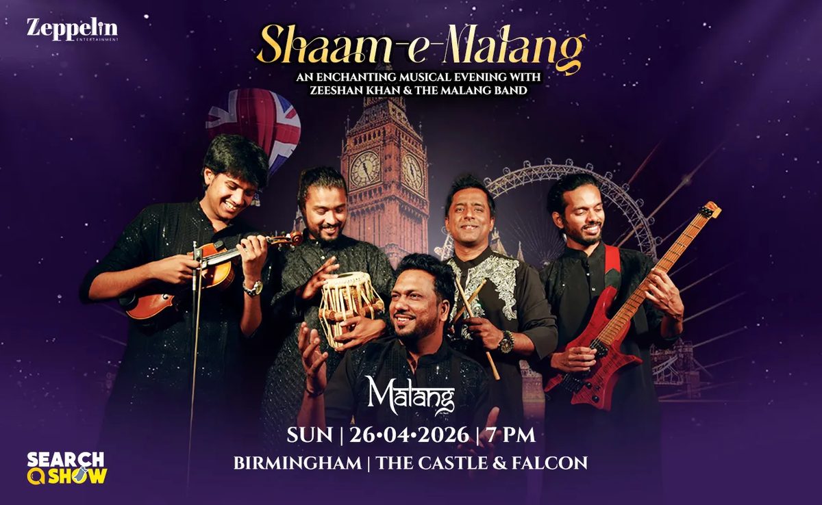 Poster: Shaam - E - Malang By Zeeshan Khan Live in Birmingham, Birmingham