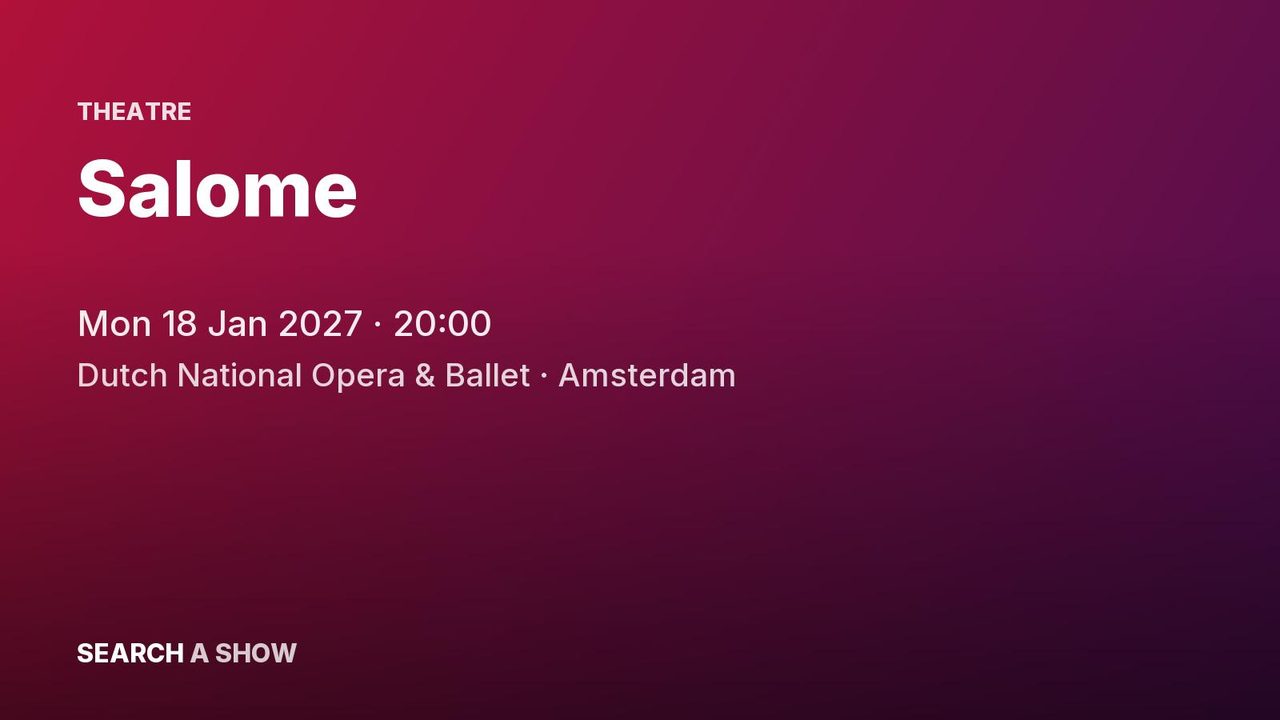 Poster: Salome with Dutch National Opera, Amsterdam