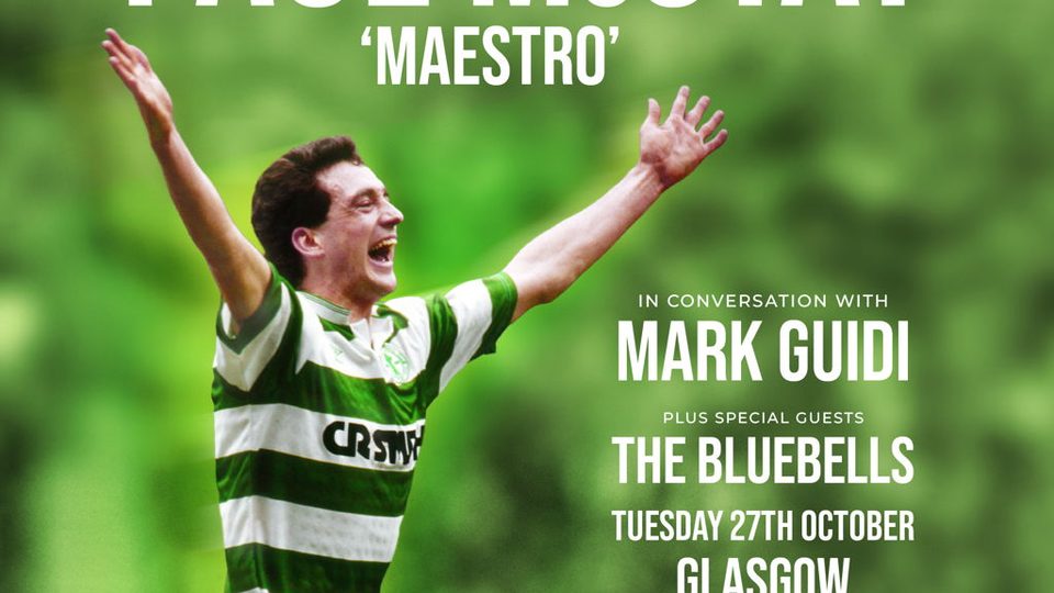 Poster: An Evening with Paul McStay w/ Mark Guidi + The Bluebells, Glasgow