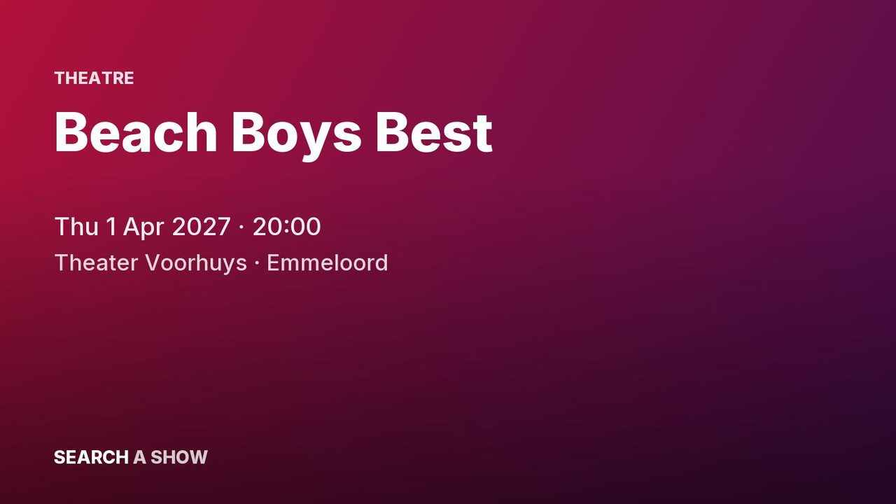 Poster: Beach Boys Best, Emmeloord