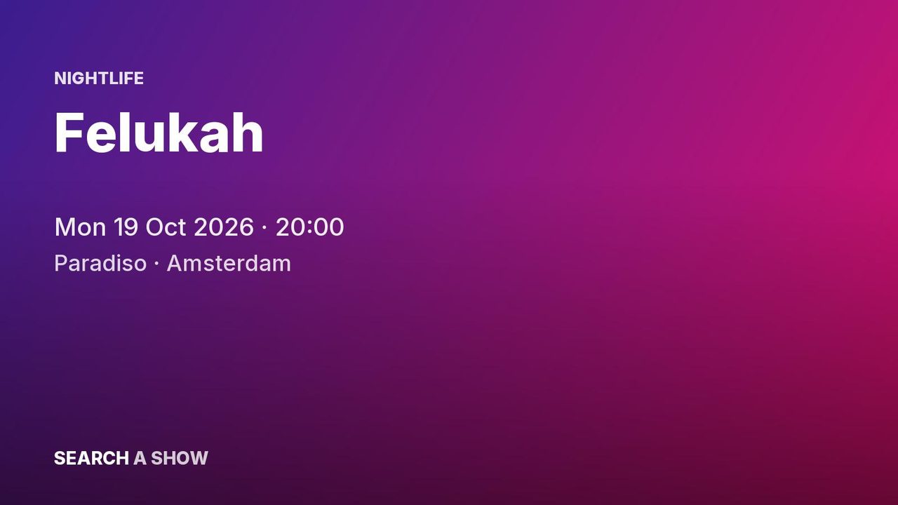 Poster: Felukah, Amsterdam