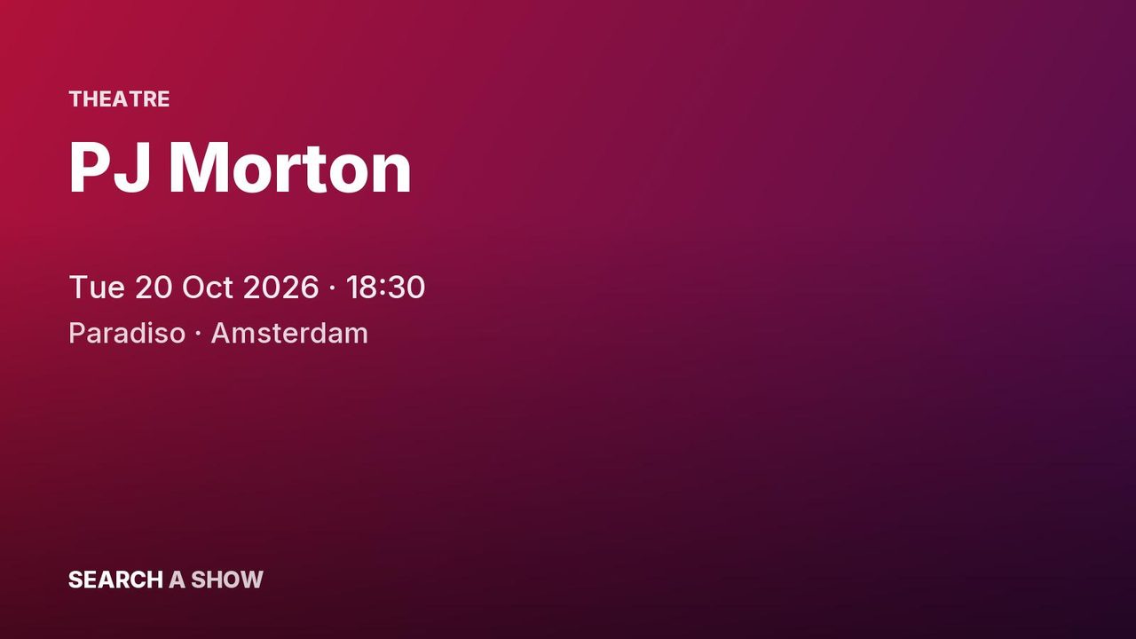 Poster: PJ Morton with DJ Mad, Amsterdam
