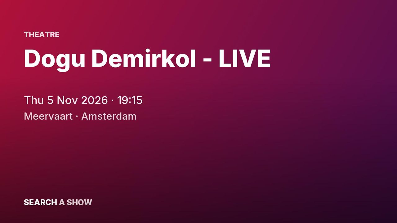 Poster: Dogu Demirkol - LIVE, Amsterdam