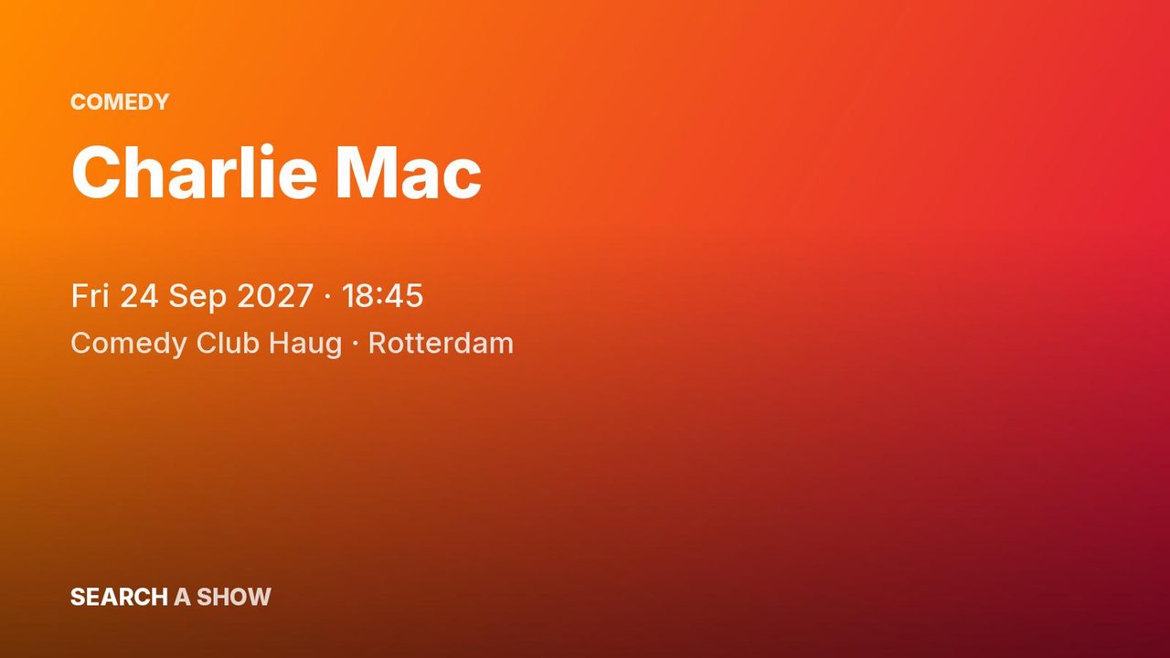 Poster: Charlie Mac, Rotterdam