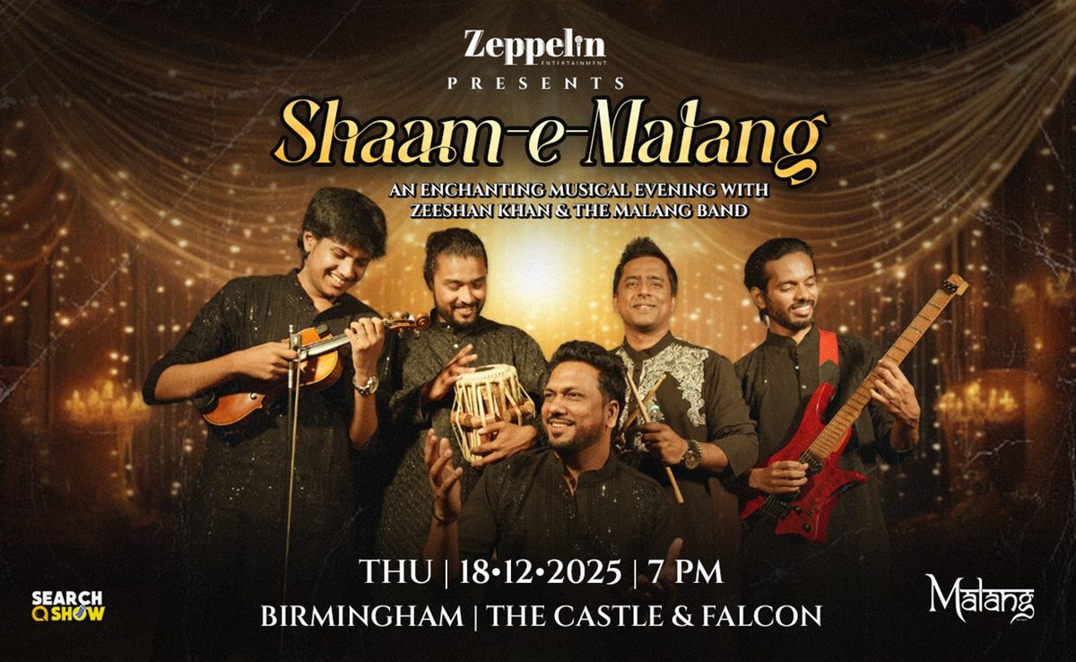 Poster: Shaam-E-Malang By Zeeshan Khan Live in Birmingham
